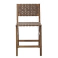 thumbnail image 3 of CoSoTower Faux Leather Woven Counter Stool 24"H, 3 of 9