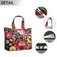 thumbnail image 3 of Flower Women's Large Weekend Travel Bag Moving Canvas Handbag Thick Double Layer Beach Weekend Travel Unisex Hospital Maternity Delivery with Toiletry Waterproof, 3 of 5