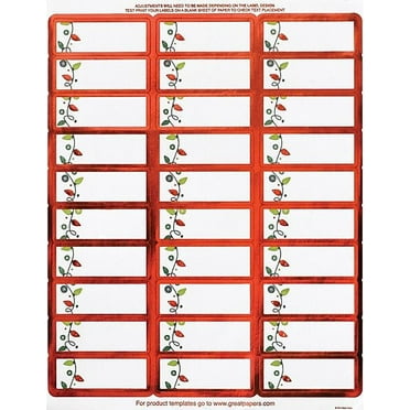 Print christmas return address labels free
