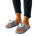 thumbnail image 6 of Iyufng Women's Cute 3D Big Eye Cartoon Fuzzy Plush Slippers Soft Fluffy Open Toe Casual Indoor House Slide Sandals, 6 of 7
