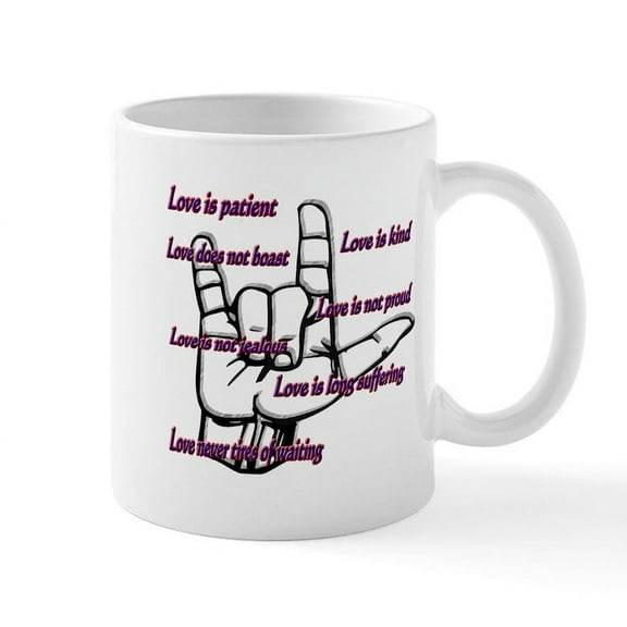 CafePress - ASL I Love You Mug - 11 oz Ceramic Mug - Novelty Coffee Tea Cup