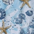 thumbnail image 5 of Chilfamy Beach Shower Curtain for Bathroom Blue Coastal Seashell Coral Decorative Shower Curtains Waterproof Fabric Nautical Ocean Themed Shower Curtain Sets for Bathtub Hotel With Hooks White, 5 of 7