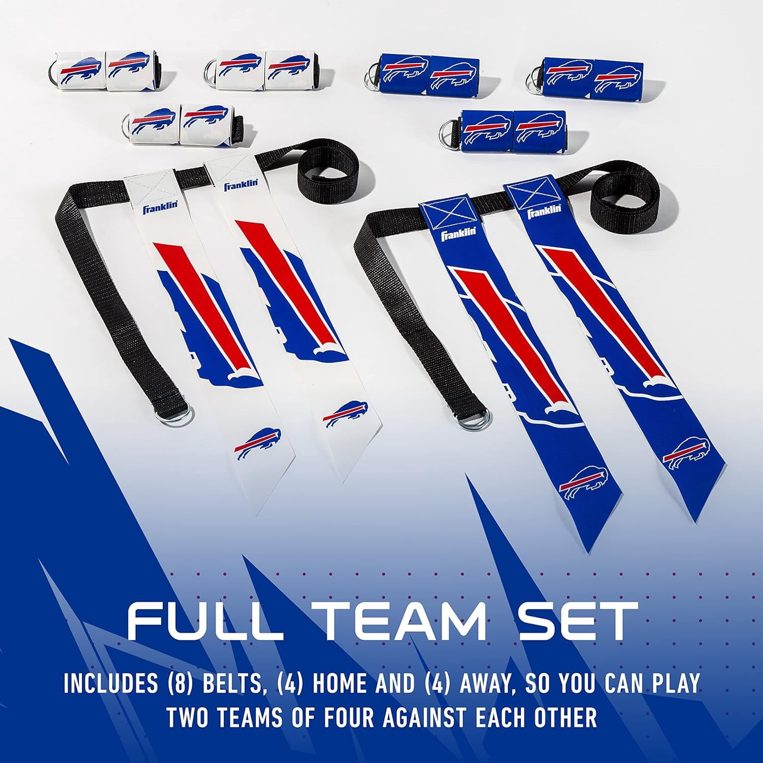 Franklin Sports NFL Buffalo Bills Youth Flag Football Set