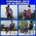 thumbnail image 4 of Pittman Outdoors Foldable Heated Camping Chair with Cup Holder, Black, 4 of 12