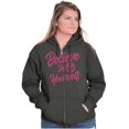 thumbnail image 4 of Cute Inspirational Motivation Alien Zip Hoodie Sweatshirt Women Brisco Brands 2X, 4 of 6