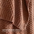 thumbnail image 2 of EVERGRACE Chunky Chenille Knit Throw Blanket for Couch, Soft Luxurious Moss Stitch Blankets for Bed, Cozy Decorative Farmhouse Knitted Throws for Sofa, Terracotta Clay, 50" x 60", 2 of 8