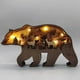 thumbnail image 3 of Adorno navideño de oso de madera Sincero Artesanía de talla 3D Decoración del hogar, 3 of 7