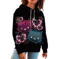 thumbnail image 1 of Sudadera con capucha de los años 90, sudadera gótica Y2k, sudadera con capucha de Hello Kitty, sudadera de anime japonés, sudadera MINISO, ropa, tops, sudadera, ropa de calle, 1 of 1