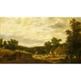 thumbnail image 2 of Pieter Stalpaert 14x10 Black Ornate Wood Framed Double Matted Museum Art Print Titled: Hilly Landscape (1635), 2 of 5