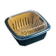 thumbnail image 1 of Cesta de drenaje multifuncional de cocina, colador de verduras de doble capa, caja de almacenamiento de frutas con tapa transparente., 1 of 6