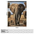 thumbnail image 4 of COMIO  Elephant Blanket Wild Elephant Gifts for Women Men Elephant Throw Blankets for Couch Bed Sofa Travelling Camping Elephant Decor Animal Lover Blanket Soft Plush Reversible Blanket, 4 of 6