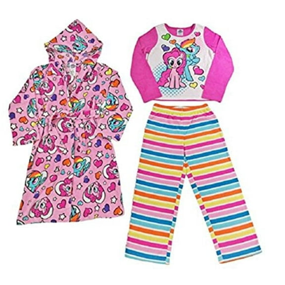 My Little Pony Girl's Plush Bathrobe & Fleece Pajama Set, Size 10