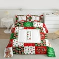thumbnail image 2 of Manfei Personalized Initial I Queen Comforter Set for Kids Boys Girls, Merry Christmas Bedding Sets, Gingerbread Lollipop Plaid Bedding Comforter Set, Super Cozy Room Decor, Reversible 3 Pieces, 2 of 8