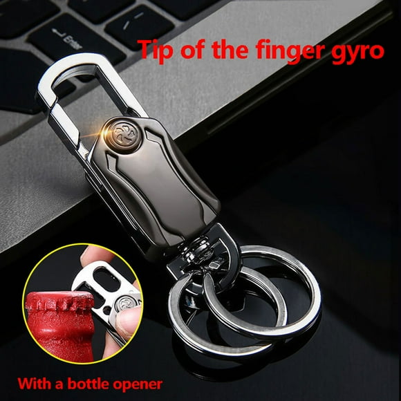 MKHSQHDG Today's Deals Black Keyfob Car Keyring Keychain Key Chain Ring Men's Business Style