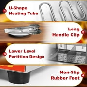 Akaber 32QT Hot Dog Steamer with Sliding Door and Clip, 2-Tier for 175 Hotdogs and 40 Buns, 32℉-185℉ Temp Control, 1000W