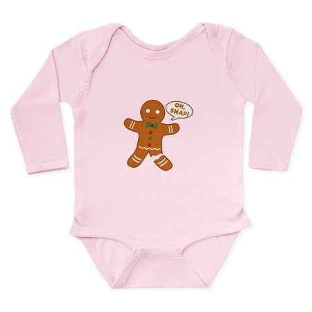 

CafePress - Oh Snap Gingerbread Ma Long Sleeve Infant Bodysuit - Long Sleeve Cotton Baby Bodysuit
