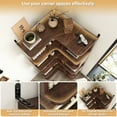 thumbnail image 6 of Homieasy 6-Tier Corner Bookshelf - L-Shaped Etagere Shelf with Baffles, Freestanding Storage for Living Room, Office, Bedroom,Black Walnut, 6 of 7