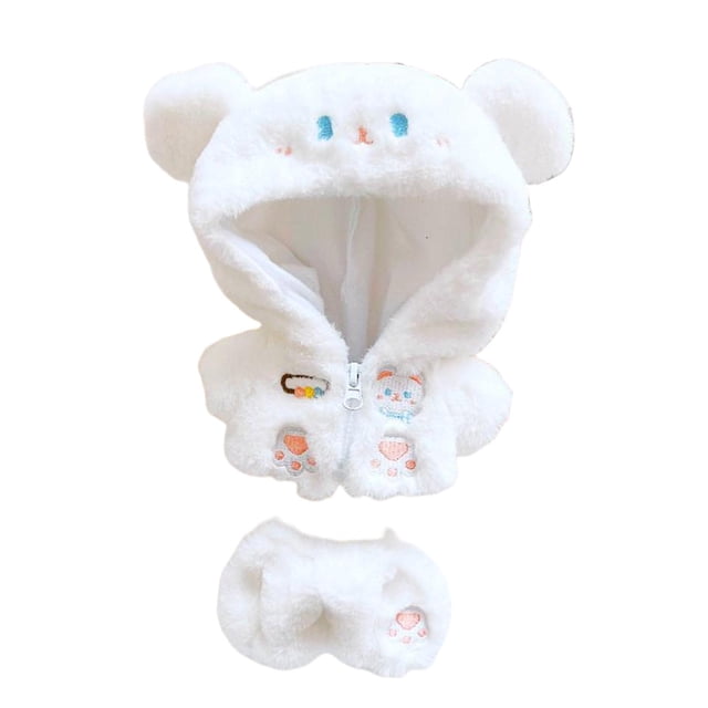 Ropa de muñeca, abrigo con cremallera, pantalones, moda, vestido de muñeca, ropa de muñeca de peluche, figuras de peluche, juguetes para ropa de Oso