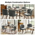 thumbnail image 6 of Upholstered Gray Dining Chairs Set of 2 Armless Side Chairs Solid Wood Legs Restaurant Kitchen, 6 of 8