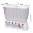 thumbnail image 2 of 6 Slot Dry Food Beans Dispenser Wall mount Beans Grains Storage W/Rice Hopper, 2 of 12