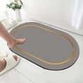 thumbnail image 1 of Diatom Mud Bathroom Mat Quick Dry Floor Rug, Super Absorbent Non Slip Backing Bath Carpet, Durable Thin Shower Mat For Bathtub Front Sink Kitchen Entryway Indoor Home Use, 1 of 6