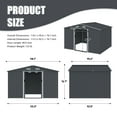 thumbnail image 2 of CoSoTower Outdoor Storage Shed 8 X 10 FT Large Metal Tool Sheds, Heavy Duty Storage House with Sliding Doors with Air Vent for Backyard Patio Lawn to Store Bikes, Tools, Lawnmowers Grey, 2 of 6