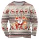 thumbnail image 2 of Sudadera sin capucha para hombre, informal, a la moda, con cuello redondo, estampado navideño, jersey de manga larga, blusa de poliéster para hombre, 2 of 4