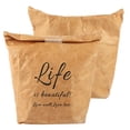 thumbnail image 2 of Reusable Silicone Bag Kraft Paper Lunch Bag   Paper Aluminum Film Lunch Box Bag, 2 of 8