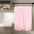 thumbnail image 3 of BELIZZI HOME Ultra Soft 3 Pack Cotton Towel Set, Contains a Bath Towel 28x55 inch, a Hand Towel 16x24 inch & a Wash Coth 12x12 inch, Ideal Everyday use, Compact & Lightweight - Pink, 3 of 6