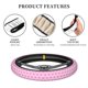 thumbnail image 4 of Fotbe Pink bows Funda para Volante Universal de 15 pulgadas, Accesorios para Auto para Hombre y Mujer, Protector de Volante Cómodo para SUV y Sedán, 4 of 6
