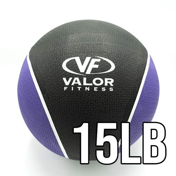 Valor Fitness Medicine Ball, 15 lb Total Body Core Arm Strength Toning Exercises Home Gym Workout