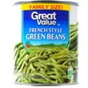 (6 Pack) Great Value Cut Green Beans, 27 Oz -$0.04/Oz