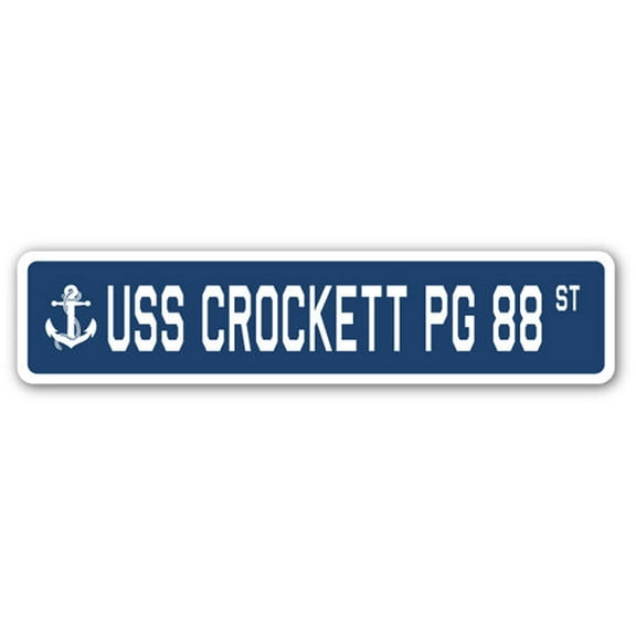 USS CROCKETT PG 88 Street Sign us navy ship veteran sailor gift