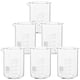 thumbnail image 1 of 6 piezas de vaso de vidrio de vidrio químico vasos de vidrio de vidrio de laboratorio de laboratorio cristalería, 1 of 4