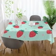thumbnail image 3 of Yayeee Tablecloths 54" x 54" Rectangle Wrinkle Resistant Party Table Cover, Green Strawberry, 3 of 8