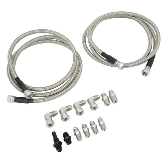 Transmission Cooler Hose 70in Transmission Cooler Cooling Hose Line With Adapters Stainless Steel Flexible For Cars Trucks