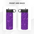 thumbnail image 3 of Bingfone Purple Glitter Print 18oz Sports Insulated Kettle With Straw, Leakproof & BPA Free, Drinking Sports Water Bottle for Fitness, Gym & Outdoor, 3 of 8