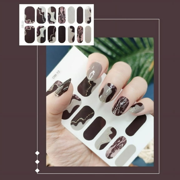 Women Nail Wrap Decal Strips Art Decoration Leopard Print 3D Decal Ladies Manicure Art Patchs Full Cover Polish Stickers