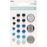 Necessities Decorative Brads 20/pkg-blue
