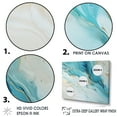thumbnail image 3 of Designart "Liquid Art: Teal And Gold Glacier Charm" Glacier Floater Framed Wall Art Living Room, 3 of 5