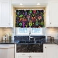thumbnail image 6 of Coolnut Mushroom Kitchen Curtains 2 Panels, UV Protected Tier Curtains Half Window Curtains Kitchen Tiers for Guest Room Bathroom Sink Laundry Room Basement,24 x 27 Inch, 6 of 6