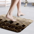 thumbnail image 2 of Bath Mat Rug Super Absorbent Quick Dry Thin Bathroom Rugs Fit Under Door Non Slip Rubber Backed Bathroom Floor Mat for in Front of Bathtub Sink Shower (20"x32", Brown Cubes), 2 of 6