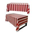 thumbnail image 2 of KYAIGUO Red Striped Tablecloth Plastic Waterproof Oil Resistant Tablecloth Circus Classic Red and White Tablecloth for Birthday, Picnic Party, Outdoor Table Decoration, 2 of 6