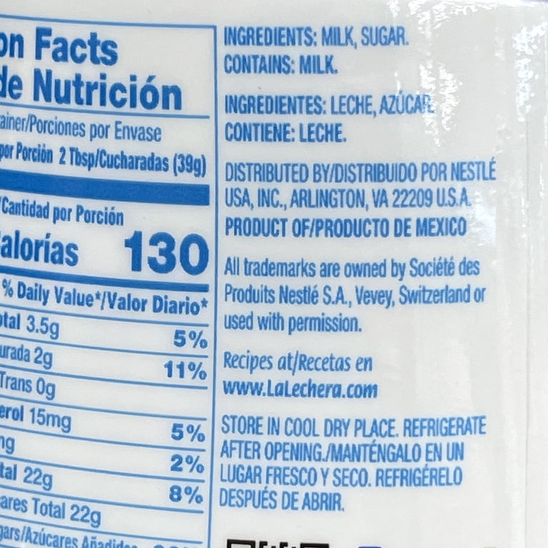 LA Lachera Flavored Syrup Sweetened Condensed Milk, 15.8 oz