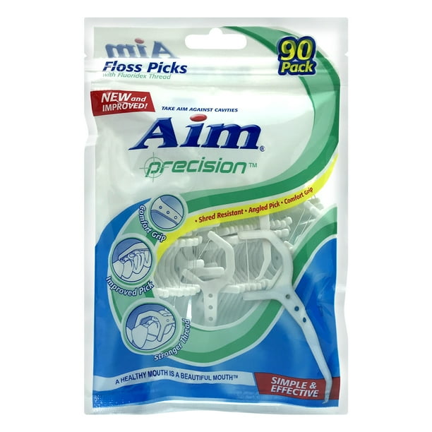 Aim Precision Floss Picks, 90.0 PACK - Walmart.com Aim Precision Floss Picks, 90.0 PACK - Walmart.com