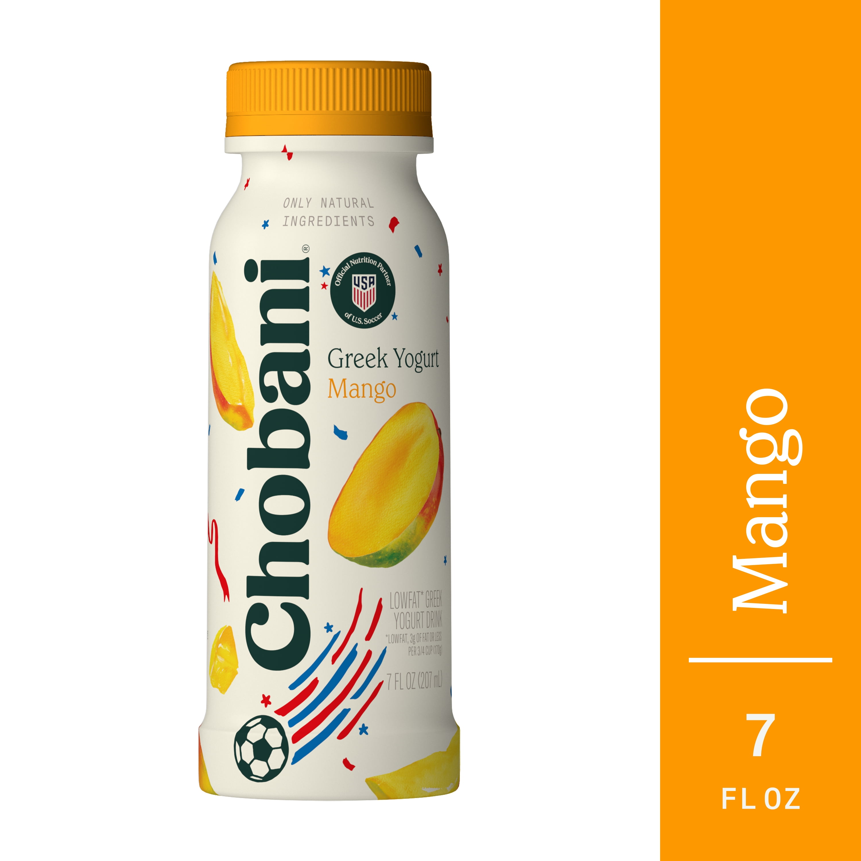 Chobani Low-Fat Greek Yogurt Drink Mango 7 fl oz Bottle