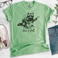 thumbnail image 2 of Racc & Roll Shirt, Unisex Women's Men's Shirt, Raccoon Shirt, Funny Raccoon Graphic Clever Raccoon T-shirt, Heather Apple Green, Medium, 2 of 6