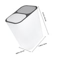 thumbnail image 2 of unbranded kitchen rubbish recycle bin Plastic White with Cover for Office General Users 1Set, 2 of 8