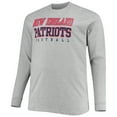 thumbnail image 2 of Men's Fanatics Heathered Gray New England Patriots Big & Tall Practice Long Sleeve T-Shirt, 2 of 3
