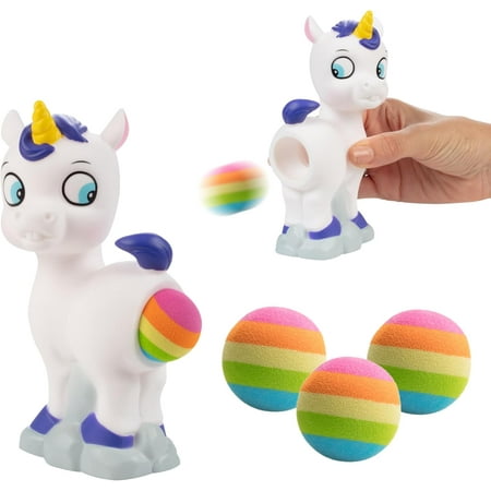 Hog Wild Pooping Unicorn Popper-Foam Ball Shooter